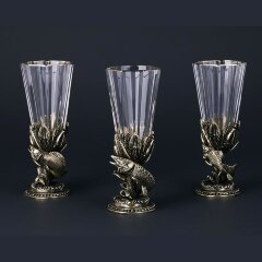 Подарочный набор лафитников «Удачный улов» (3 рюмки)