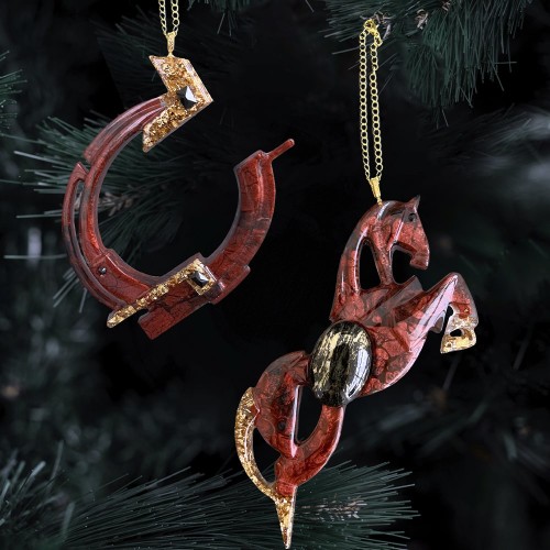 Новогодний набор ёлочные игрушки «Символ года 2026» — лошадь с подковой