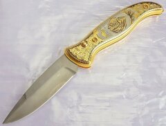 Нож складной дамасский &quot;Тигр&quot; 2