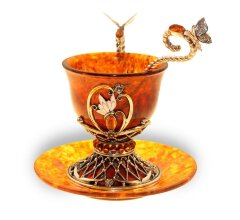 Кофейная чашка из янтаря «Екатерина» 