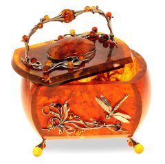 Шкатулка из янтаря «Лето»