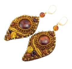 Серьги из янтаря «Крылья»