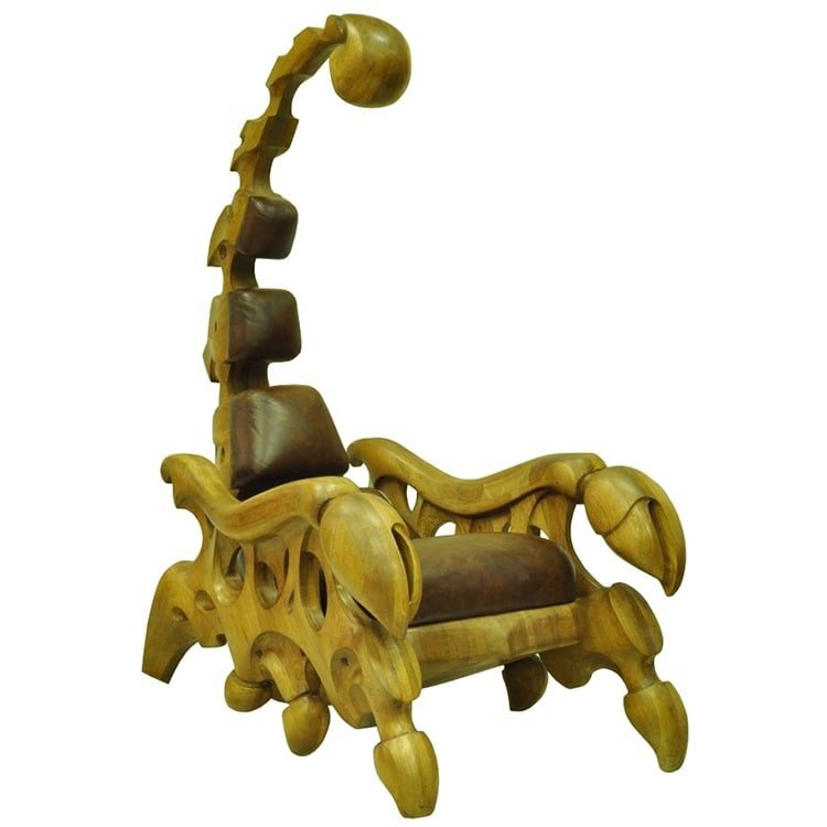 Дизайнерское кресло «Скорпион» из массива дуба