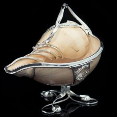 Серебряный соусник «Божоле» из натуральной морской раковины