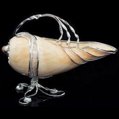 Серебряный соусник «Божоле» из натуральной морской раковины