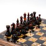 Деревянный шахматный ларец «Венге» из янтаря с фигурами