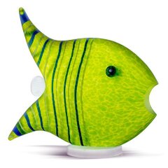 Декоративное пресс-папье из художественного стекла «Рыбка зелёная»