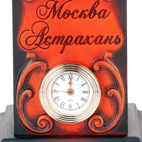 Интерьерные резные часы «Князь Владимир» из массива дерева