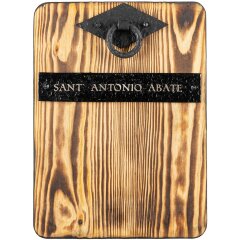 Рукописная икона «Святой Антонио Аббат» с художественной росписью