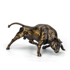 Бронзовая фигурка «Бык атакующий» в подарок бизнесмену