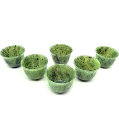 Набор для чая «Нефрит» в комплекте чайник с чашками из натурального камня