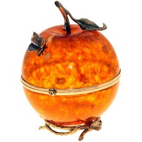 Шкатулка из янтаря «Райское яблоко»