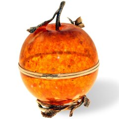 Шкатулка из янтаря «Райское яблоко»