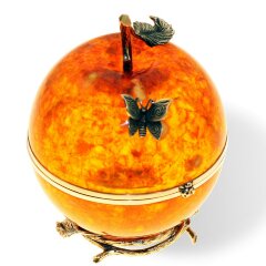 Шкатулка из янтаря «Райское яблоко»