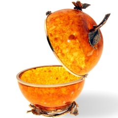 Шкатулка из янтаря «Райское яблоко»