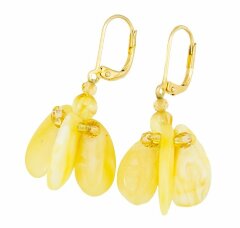 Серьги из янтаря «Мотылёк»