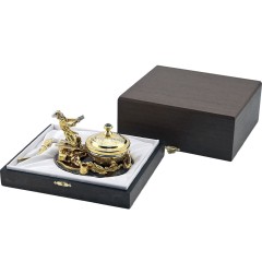 Златоустовская икорница на агате «Емеля» в каталоге столовых приборов для праздничного стола