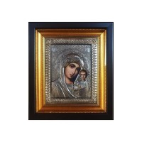 Гравюра иконы «Пресвятая дева Мария с младенцем Иисусом»