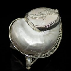 Серебряная шкатулка «Божоле» с морской раковиной