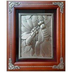 Настенная плакетка «Пчёлы» из меди