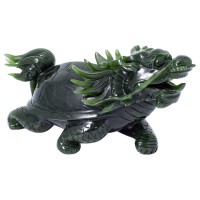 Пара нефритовых статуэток «Черепаха дракон» — как символ Нового 2024 года