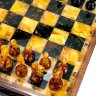 Эксклюзивный шахматный ларец «Классик» и янтаря с фигурами