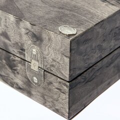 Малые нарды «Лев» из карельской берёзы и янтаря