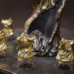 Подставка для бутылки «Слон» с рюмками перевёртышами