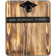 Рукописная икона «Святой Франческо Ассизский» с художественной росписью