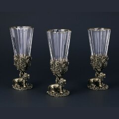 Подарочный набор лафитников «Львы» (3 рюмки)