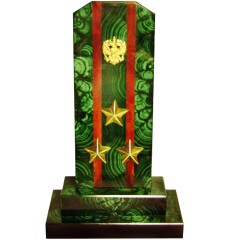 Сувенир погоны «Полковник» из малахита в подарок военному на 9 мая