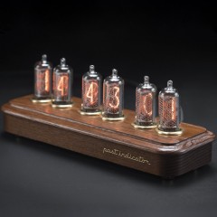 Ламповые часы «Электроника СССР» (термоясень) для тёплого освещения комнаты