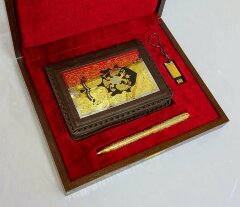 Набор «Ежедневник, ручка украшенная, флешка»