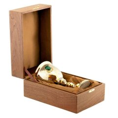 Наградной позолоченный кубок для вина «Малахит» в подарок руководителю