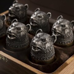 Подарочный набор стопки перевертыши «Русские медведи»