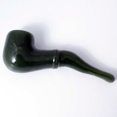 Курительная трубка для табака из зелёного нефрита