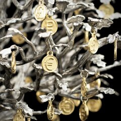 Сувенирная композиция «Денежное дерево» с позолоченными монетами