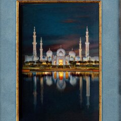 Художественная картина «Мечеть шейха Зайда в Абу-Даби» с ручной росписью