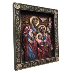 Большая резная икона «Святое семейство»