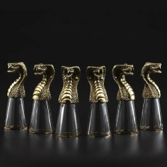 Подарочный набор лафитников «Змея Кобра» (6 стопок)