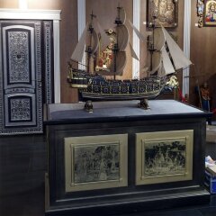 Большая модель старого корабля парусника «Пегас» в подарок коллекционеру