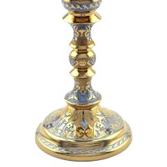 Наградной позолоченный кубок для вина «Малахитовый» в подарок начальнику