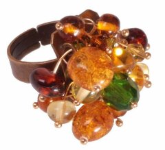 Кольцо из янтаря «Карнавал»