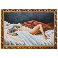 Авторская картина «Спящая обнаженная» из каменной крошки