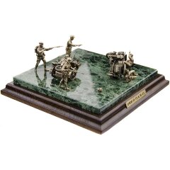 Бронзовая диорама «Бой мотоциклистов»