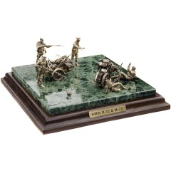 Бронзовая диорама «Бой мотоциклистов»