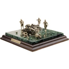 Бронзовая диорама «Бой мотоциклистов»