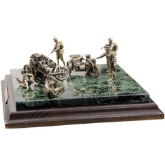 Бронзовая диорама «Бой мотоциклистов»