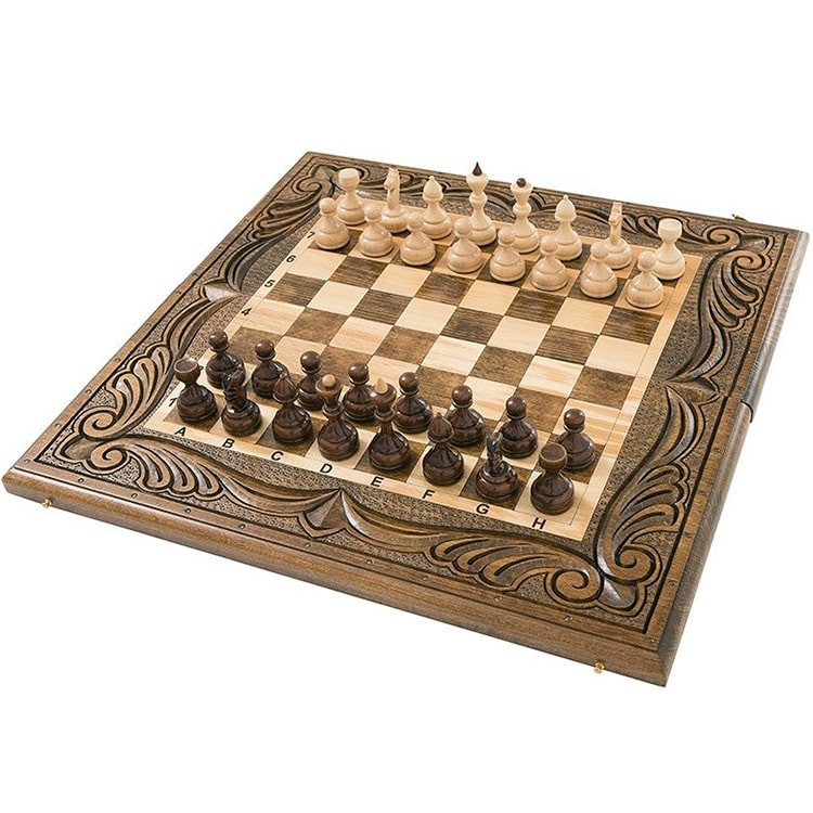 Резные шахматы с нардами «Версаль»