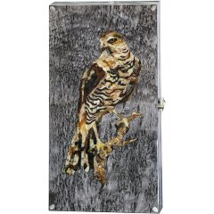 Малые нарды «Сокол» из карельской берёзы и янтаря